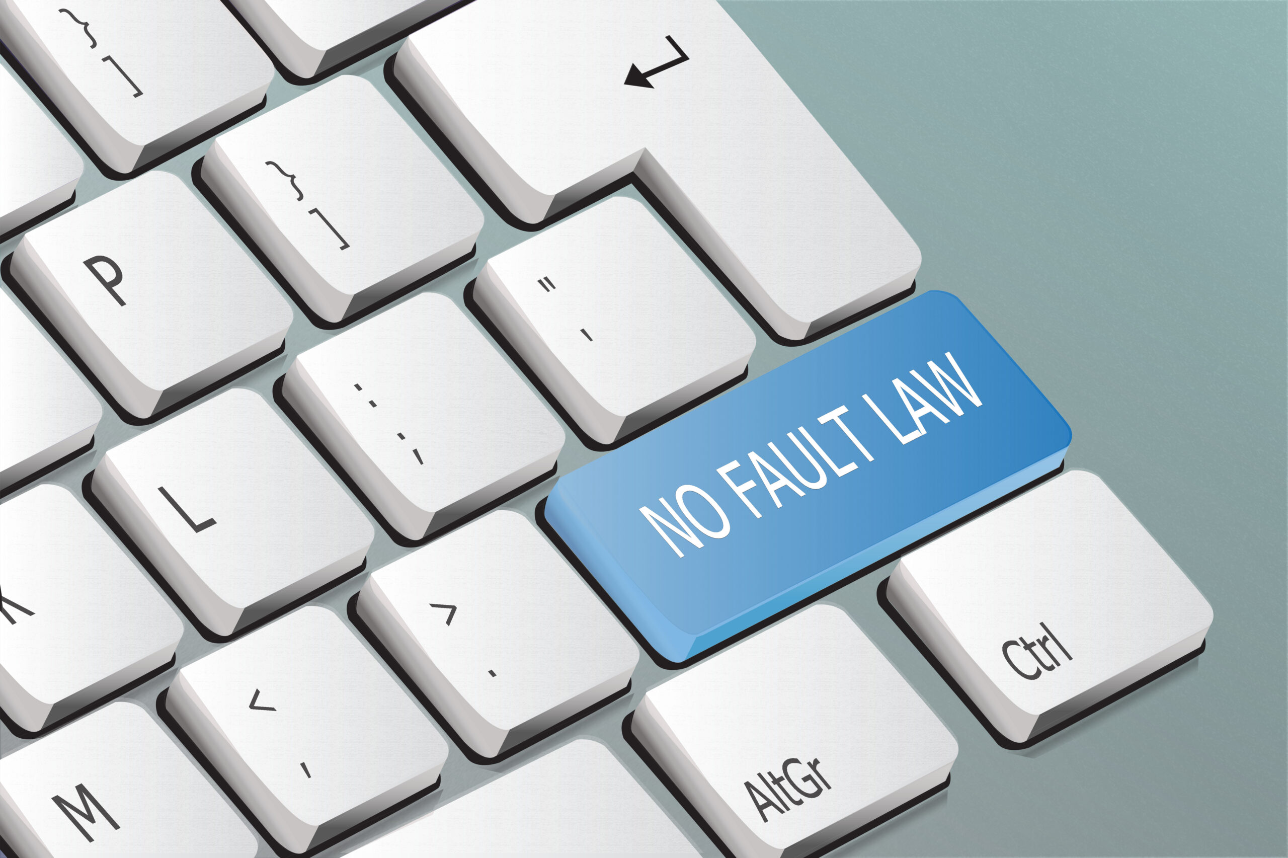 no fault law written on the keyboard button